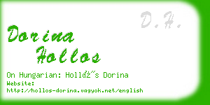 dorina hollos business card